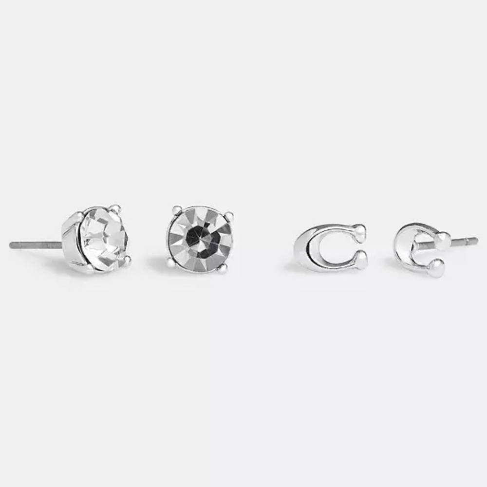 Coach Signature C Stud Earrings Set - Picture 6 of 6